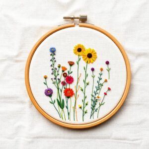 Finished Embroidery Hoop — Floral